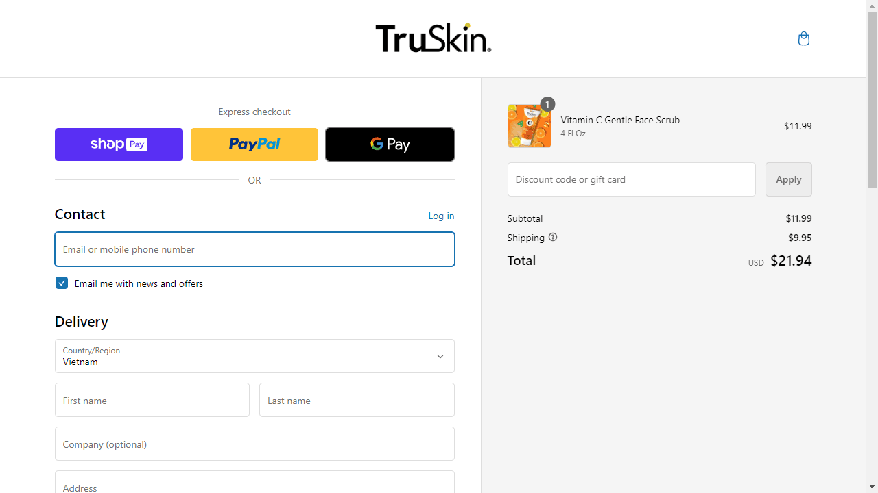 How to apply Truskin coupon code